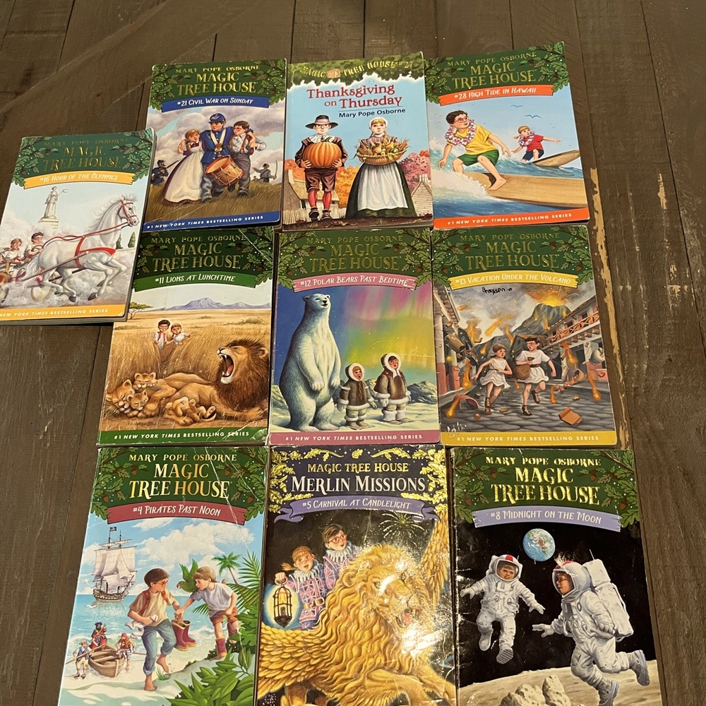 Set of 10 Magic Treehouse books (grades 2-3rd)